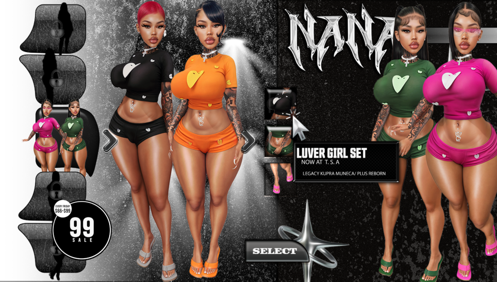 Luver Girl Set - Inithium/Legacy/Reborn/Yentements	&lt;a href=&quot;http://maps.secondlife.com/secondlife/Pomiciona/58/207/2240&quot; target=&quot;_blank&quot;&gt;Teleport&lt;/a&gt;