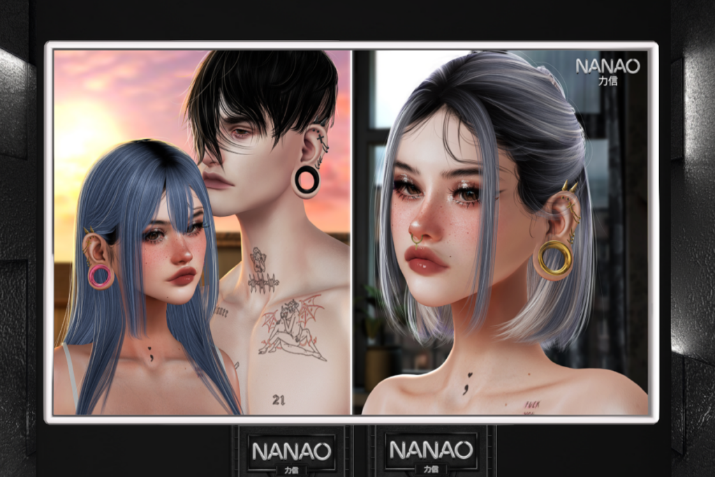 Madness Earrings - Swallow Gauged XL F+M Ears, L$329 each