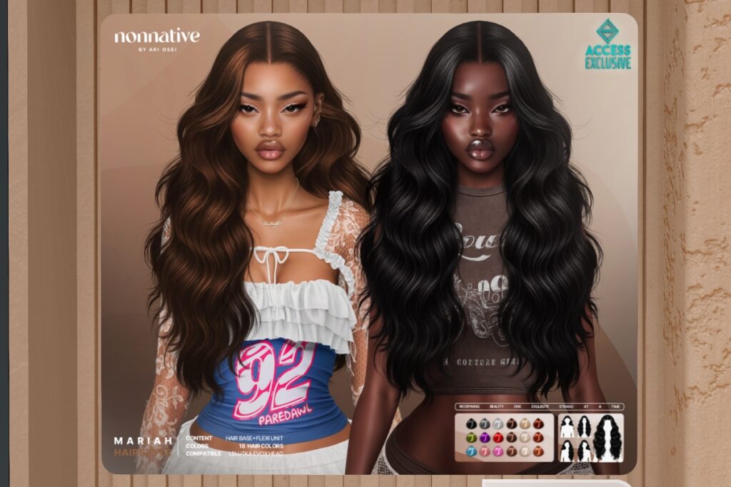 Maria Hairstyle &amp; Hairbase - EvoX, L$250 each/L$600 FP