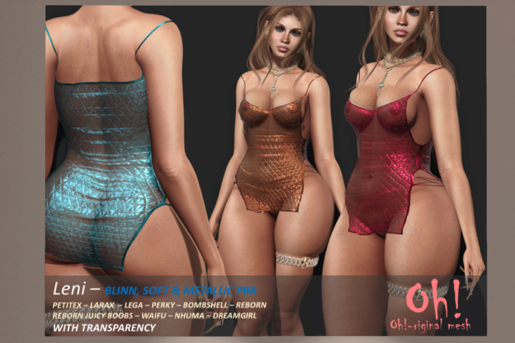 Leni Dress - Legacy/MaitreyaX/Nhumana/Reborn/+mods, L$699 each/L$1999 FP