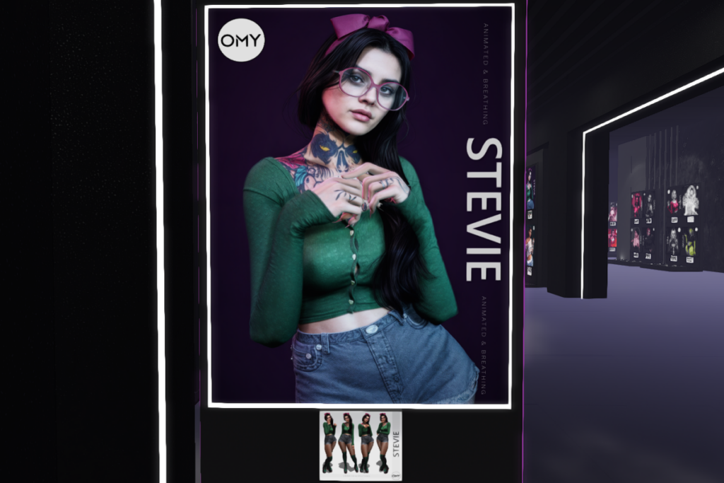 Stevie Poses	&lt;a href=&quot;http://maps.secondlife.com/secondlife/OMY/119/91/28&quot; target=&quot;_blank&quot;&gt;Teleport&lt;/a&gt;