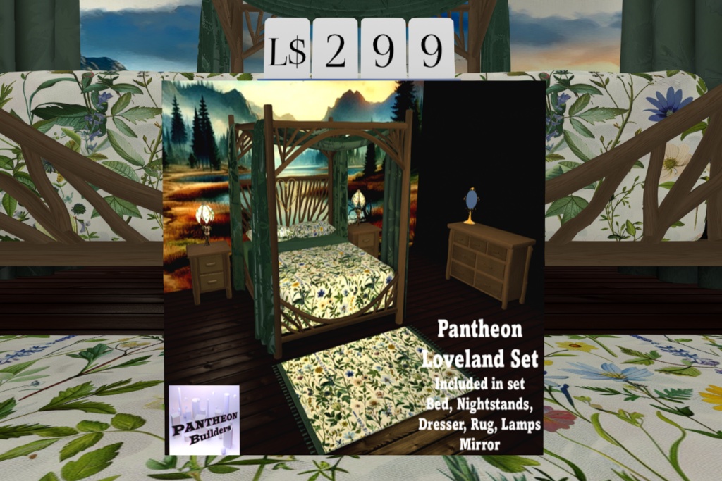 Pantheon Loveland Bedroom Set, L$299