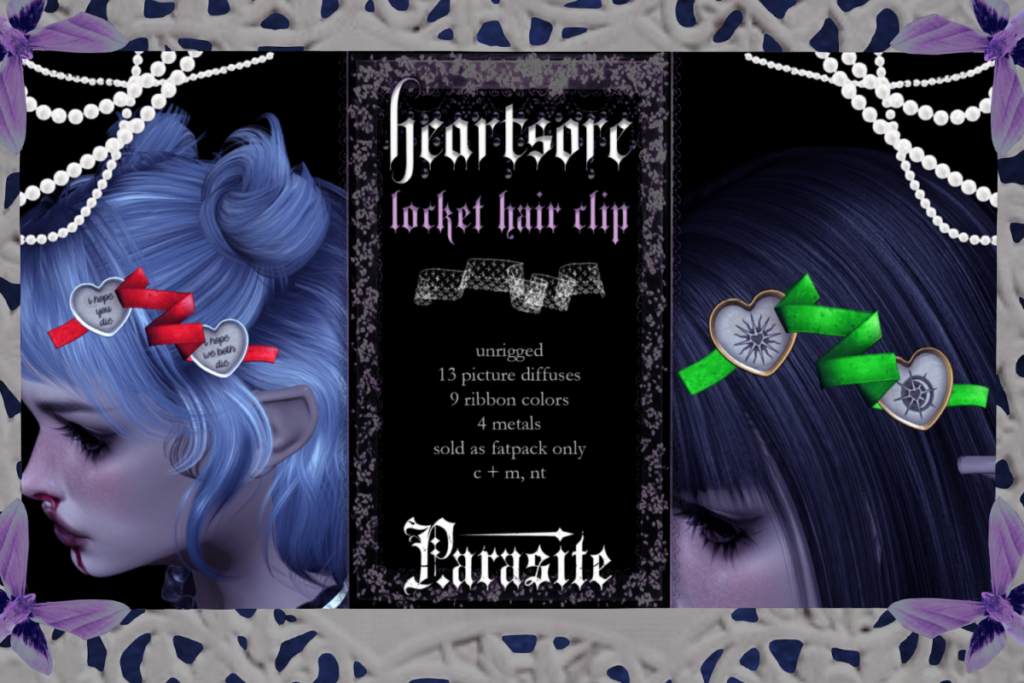 Heartsore Locket Hair Clip, L$199