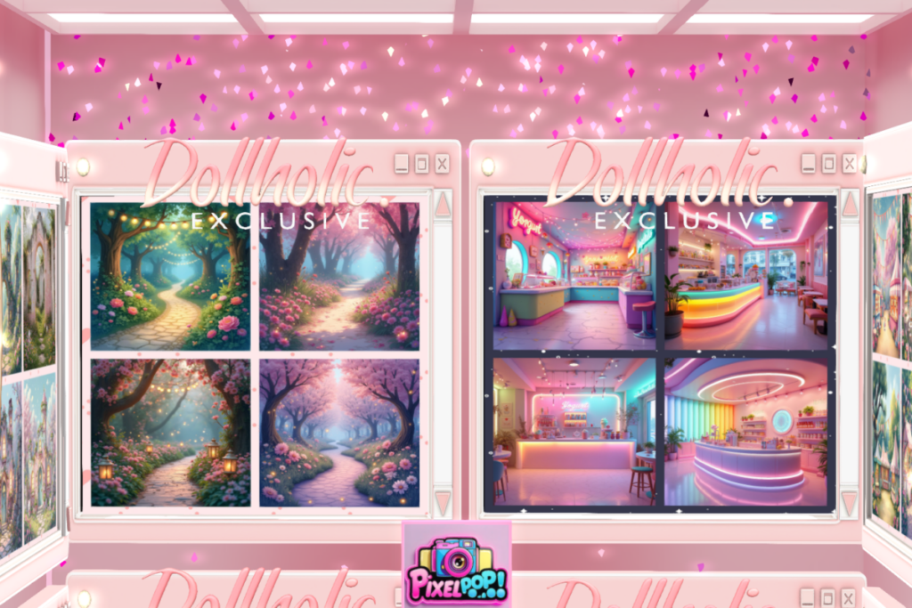 Flowering Path Backdrop &amp; Yogurt Shop Backdrop, L$99 each