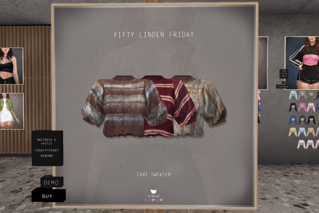 Cari Sweater - Legacy/MaitreyaX/Reborn/+mods	&lt;a href=&quot;http://maps.secondlife.com/secondlife/Pixicat/131/161/21&quot; target=&quot;_blank&quot;&gt;Teleport&lt;/a&gt;