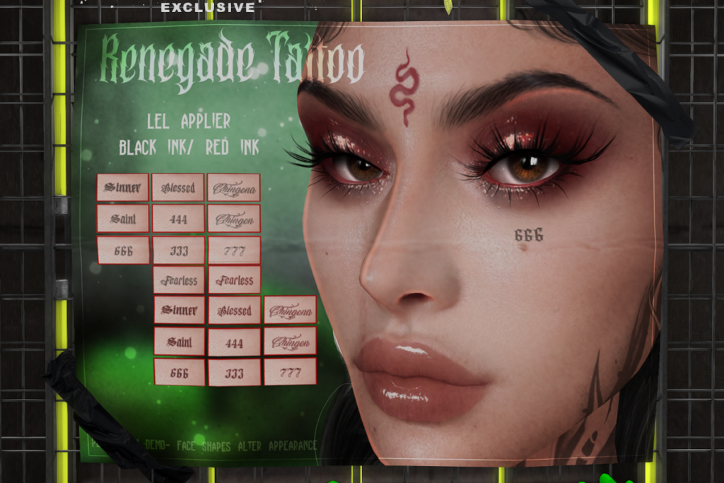 Renegade Tattoo - EvoX, L$199