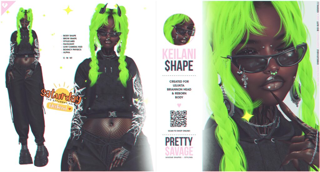 Keilani Shape - EvoX Briannon/Reborn	&lt;a href=&quot;http://maps.secondlife.com/secondlife/Slytherin/104/100/1388&quot; target=&quot;_blank&quot;&gt;Teleport&lt;/a&gt;