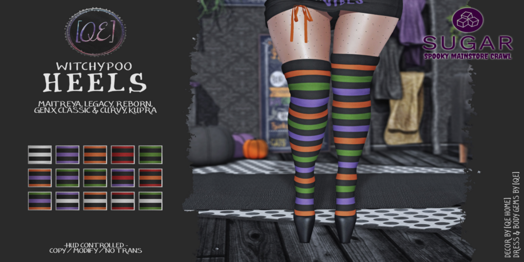 WitchyPoo Heels - GenX/Inithium/Legacy/Maitreya/Reborn, L$100	&lt;a href=&quot;http://maps.secondlife.com/secondlife/Elmira/68/126/26&quot; target=&quot;_blank&quot;&gt;Teleport&lt;/a&gt;