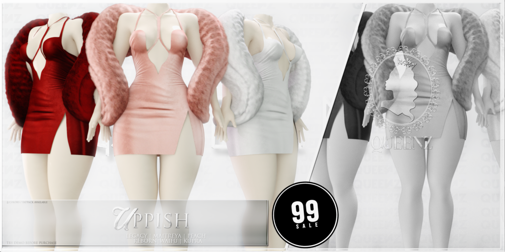 Uppish Set - Inithium/Legacy/Maitreya/Peach/Reborn/+mods	&lt;a href=&quot;https://maps.secondlife.com/secondlife/QUEENZ/110/117/25&quot; target=&quot;_blank&quot;&gt;Teleport&lt;/a&gt;