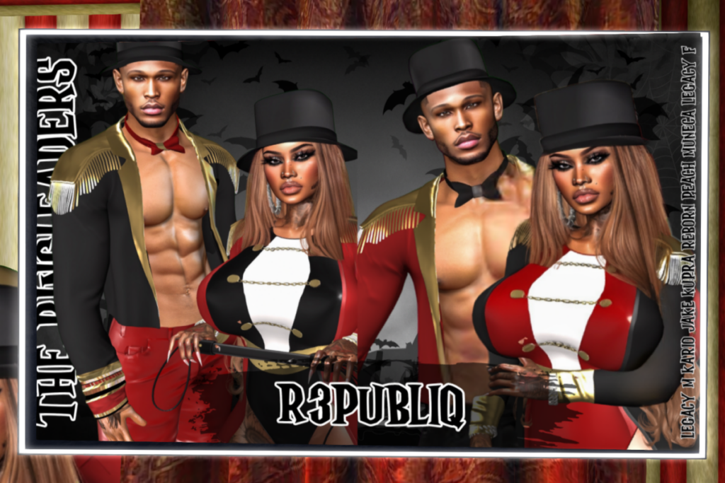 Ringleader Costume - Inithium F+M/Jake/Legacy F+M/Peach/Reborn/Yentements/+mods, L$400 each