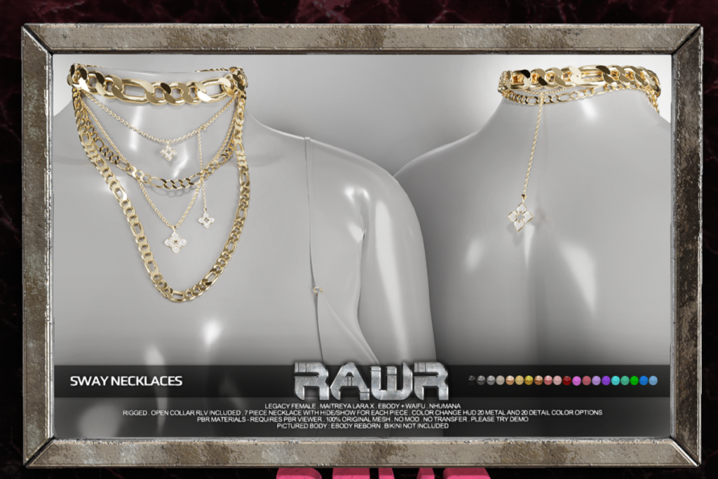 Sway Necklaces - Legacy/MaitreyaX/Nhumana/Reborn, L$315
