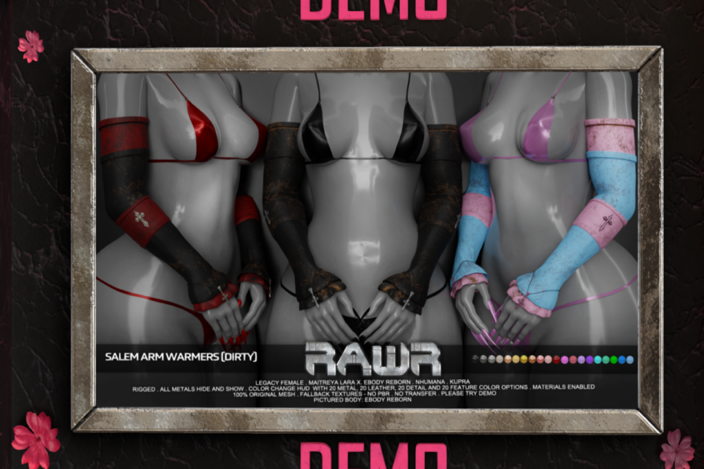 Salen Arm Warmers (Dirty) - Inithium/Legacy/MaitreyaX/Nhumana/Reborn, L$349