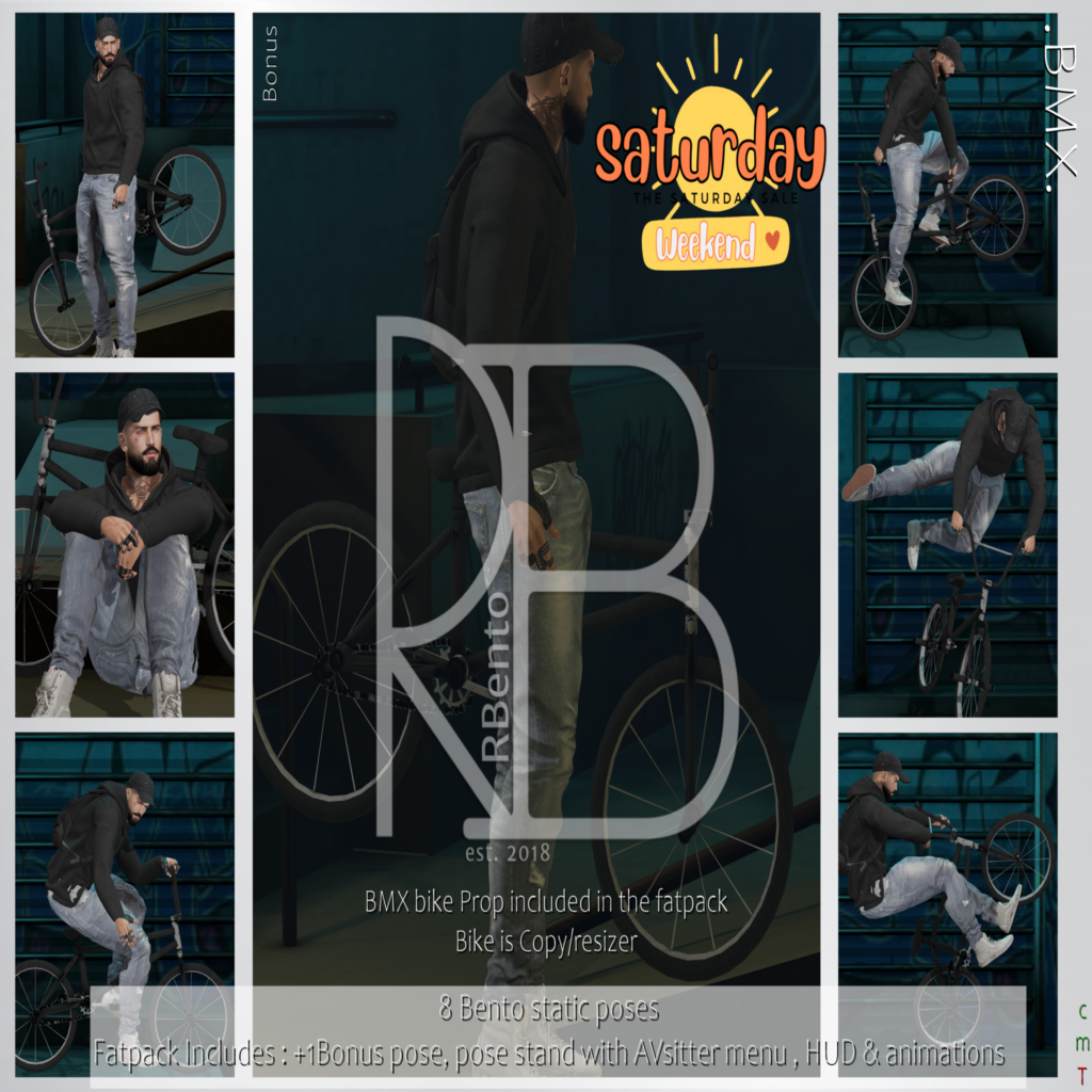 BMX Poses &amp; Props	&lt;a href=&quot;http://maps.secondlife.com/secondlife/Lost%20Inhibitions/192/192/22&quot; target=&quot;_blank&quot;&gt;Teleport&lt;/a&gt;