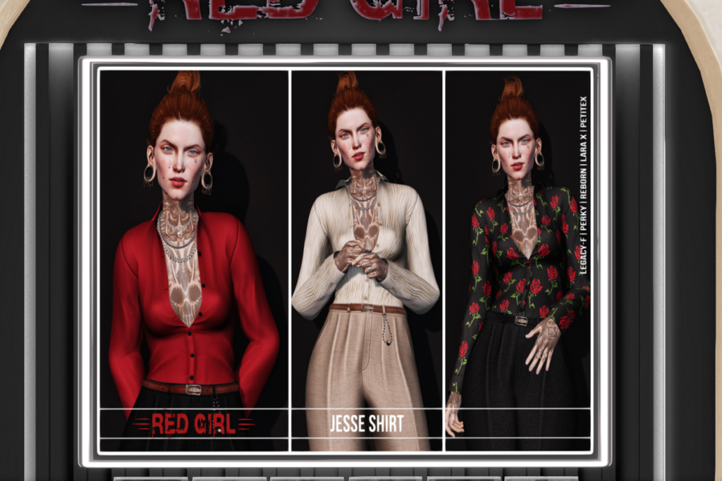 Jesse Shirt - Legacy/MaitreyaX/Reborn/+mods, L$249 each/L$550 each FP/L$1350 MP