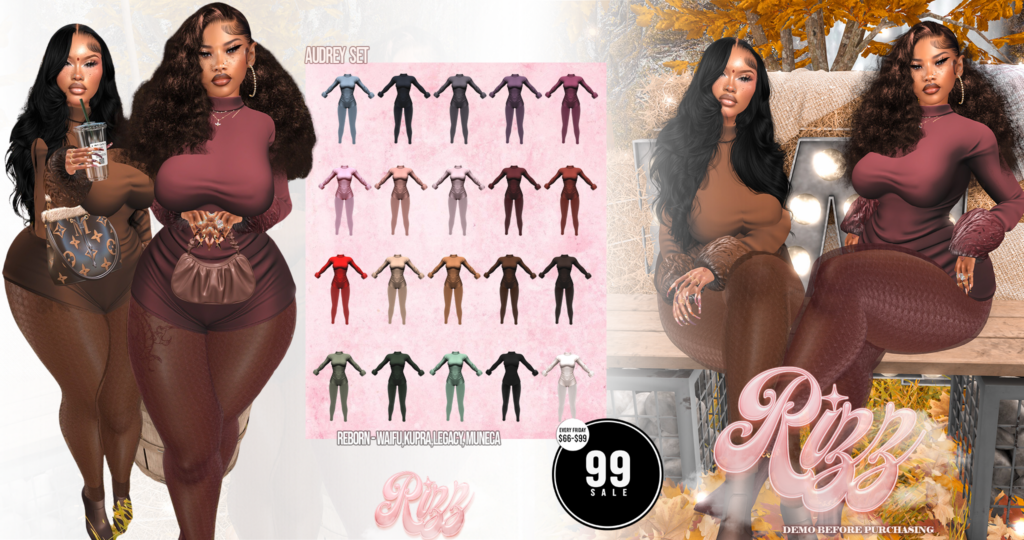 Audrey Set - Inithium/Legacy/Reborn/Yentements/+mods	&lt;a href=&quot;http://maps.secondlife.com/secondlife/Unspoken%20Rizz/72/133/22&quot; target=&quot;_blank&quot;&gt;Teleport&lt;/a&gt;