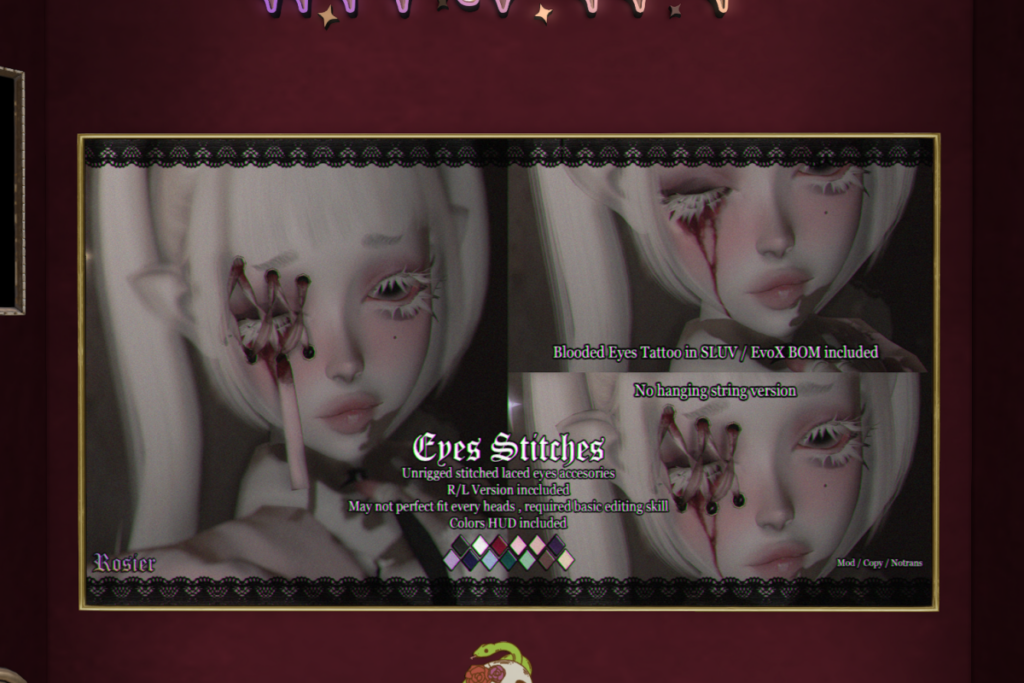 Eye Stitches - EvoX/SLUV, L$229