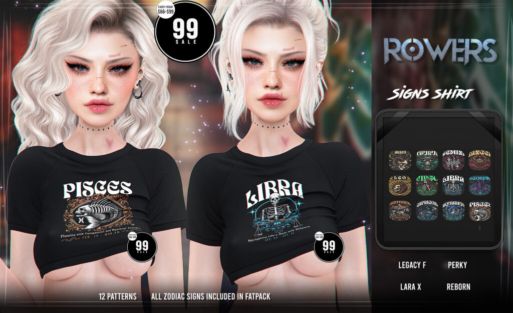 Signs Shirt - Legacy/MaitreyaX/Reborn/+mods	&lt;a href=&quot;http://maps.secondlife.com/secondlife/Rosehaven/196/127/2501&quot; target=&quot;_blank&quot;&gt;Teleport&lt;/a&gt;