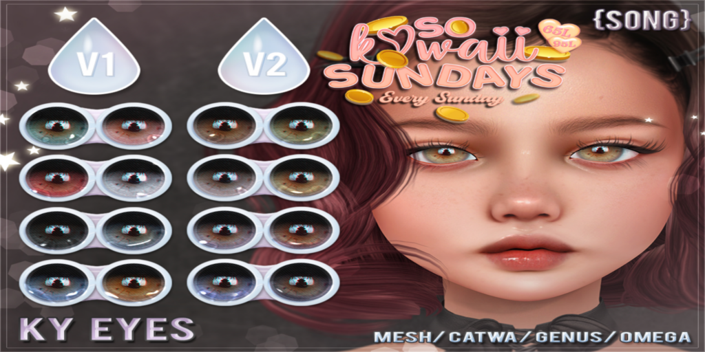 Ky Eyes - Catwa/Genus/Mesh/Omega	&lt;a href=&quot;http://maps.secondlife.com/secondlife/Meringue/61/83/1064&quot; target=&quot;_blank&quot;&gt;Teleport&lt;/a&gt;