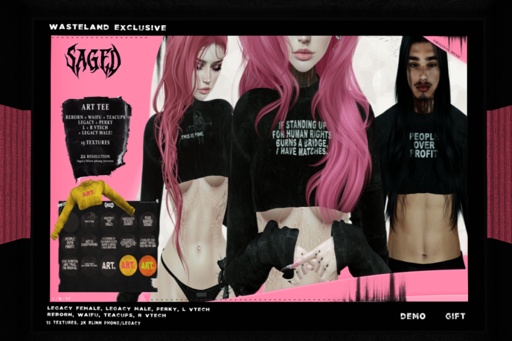Art Tee - Legacy F+M/Reborn/+mods, L$200