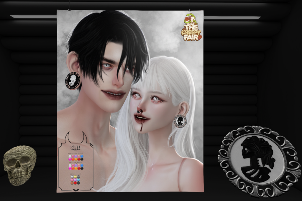 Skeleton Gauges - Swallow Gauged Ears, L$300