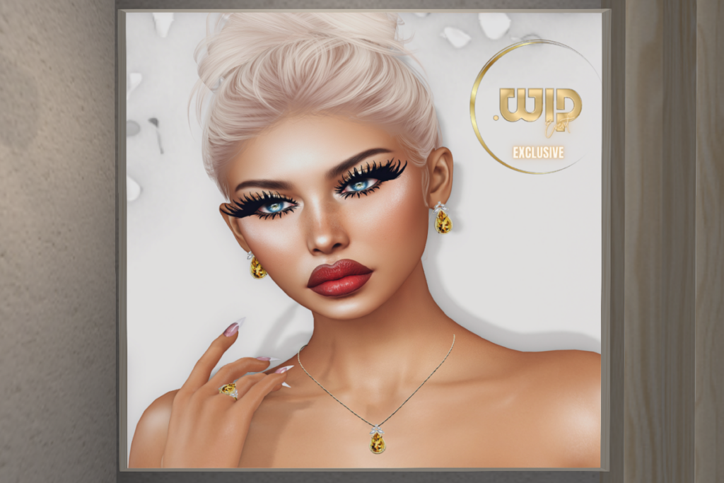 Donatella Ring, Earrings, Pendant, &amp; Gem HUD, L$100-L$175 each/L$575 FP