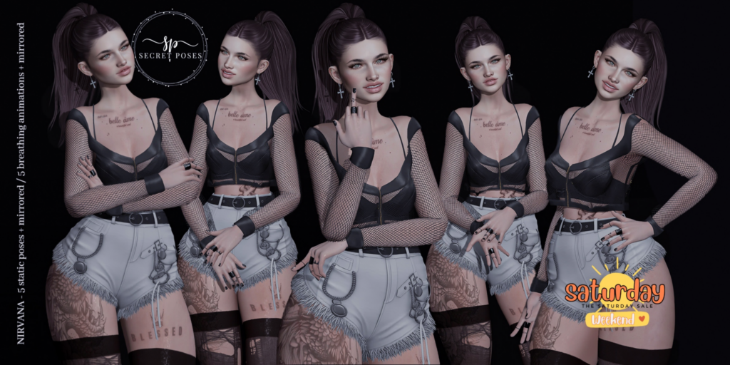 Nirvana Poses	&lt;a href=&quot;http://maps.secondlife.com/secondlife/Cuddles%20Coast/64/69/3501&quot; target=&quot;_blank&quot;&gt;Teleport&lt;/a&gt;
