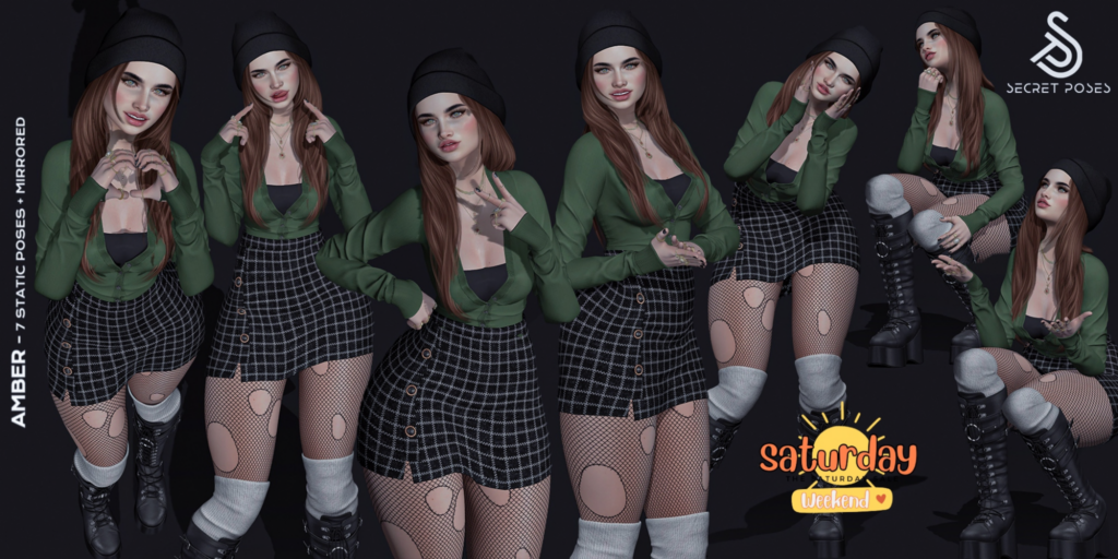 Amber Poses	&lt;a href=&quot;http://maps.secondlife.com/secondlife/Cuddles%20Coast/64/69/3501&quot; target=&quot;_blank&quot;&gt;Teleport&lt;/a&gt;