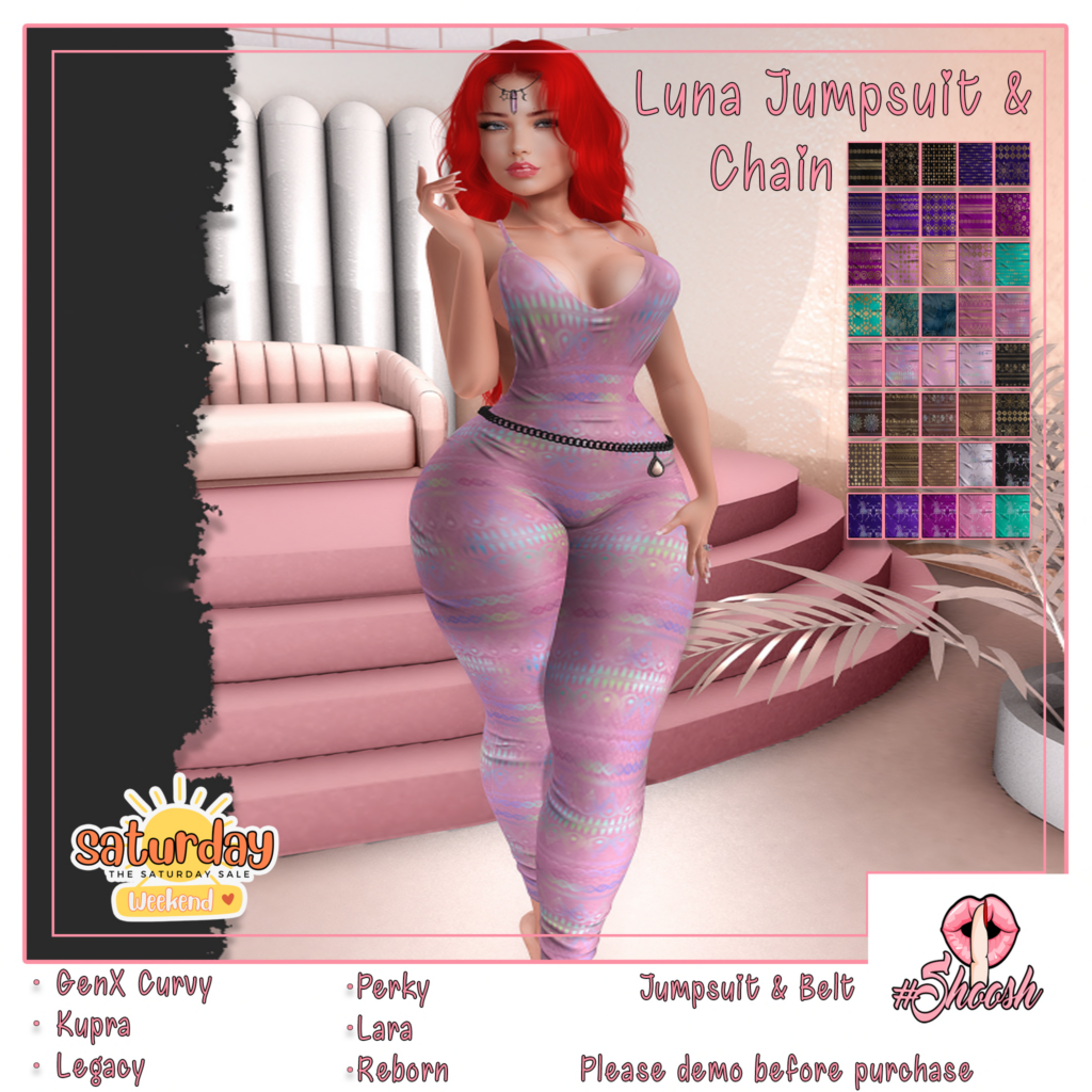Luna Jumpsuit &amp; Chain - GenX Curvy/Inithium/Legacy/Maitreya/Reborn/+mods	&lt;a href=&quot;http://maps.secondlife.com/secondlife/Wild%20Pack/161/168/23&quot; target=&quot;_blank&quot;&gt;Teleport&lt;/a&gt;