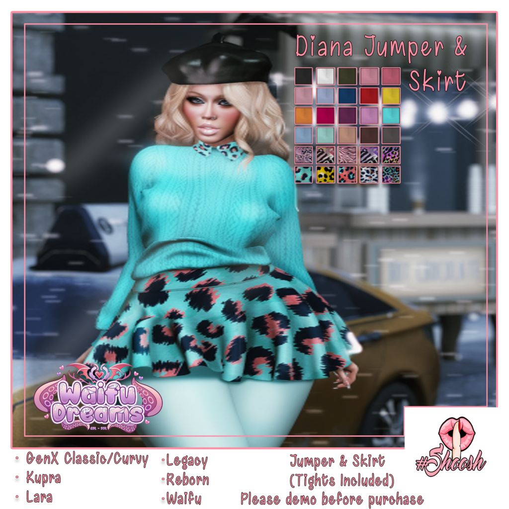 Diana Jumper &amp; Skirt - GenX/Inithium/Legacy/Maitreya/Reborn/+mods