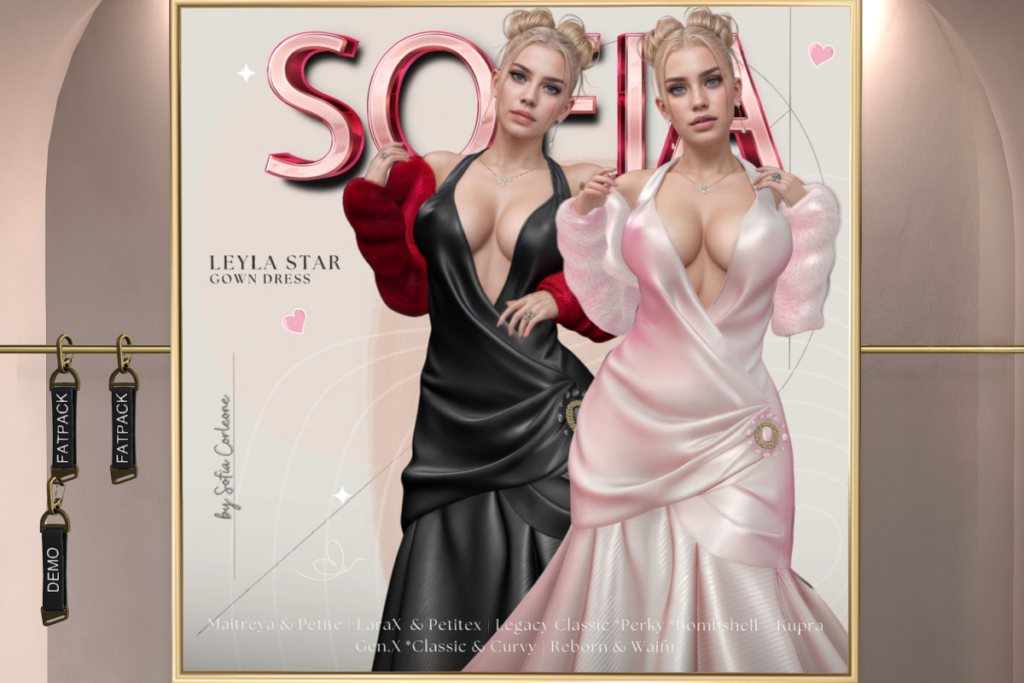 Leyla Star Gown &amp; Jacket - GenX/Inithium/Legacy/Maitreya/Reborn/+mods, L$175 each/L$550-L$980 each FP