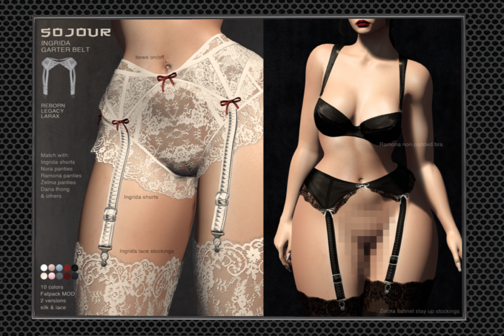 Ingrida Garter Belt - Legacy/MaitreyaX/Reborn, L$230 each/L$999 FP