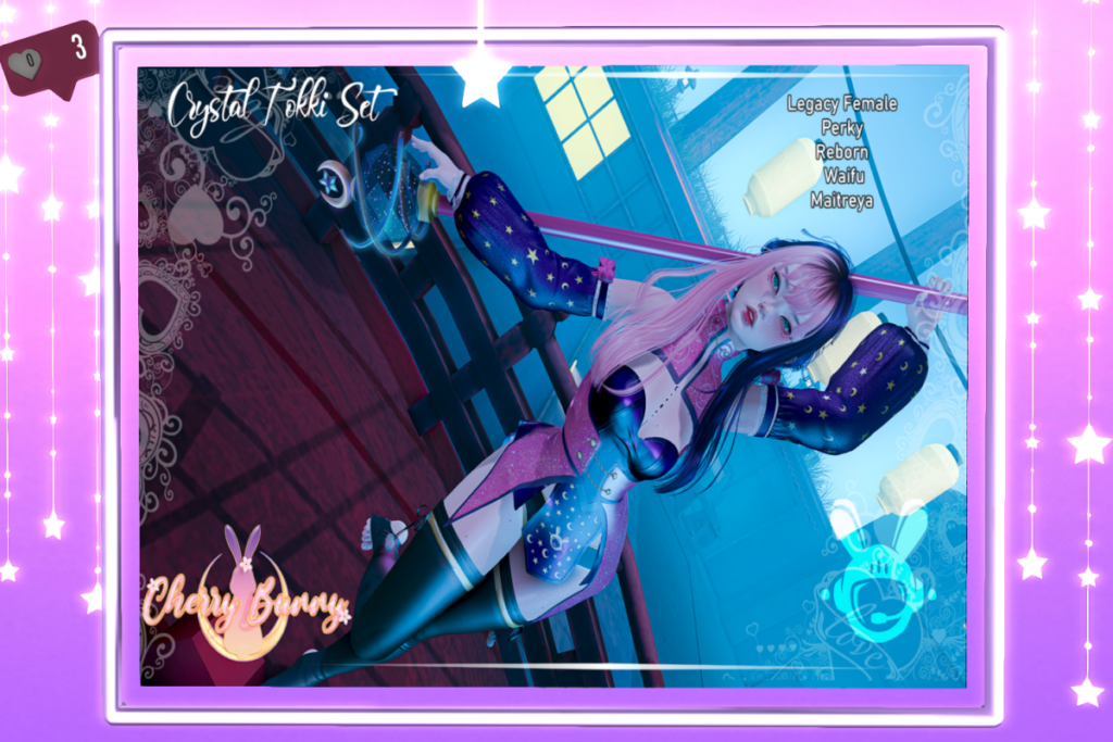 Crystal Tokki - Legacy/Maitreya/Reborn/+mods, L$125-L$250 each/L$450-L$2750 FP