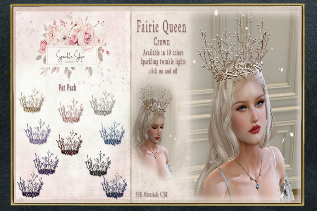 Fairie Queen Crown, L$375 each/L$675 FP
