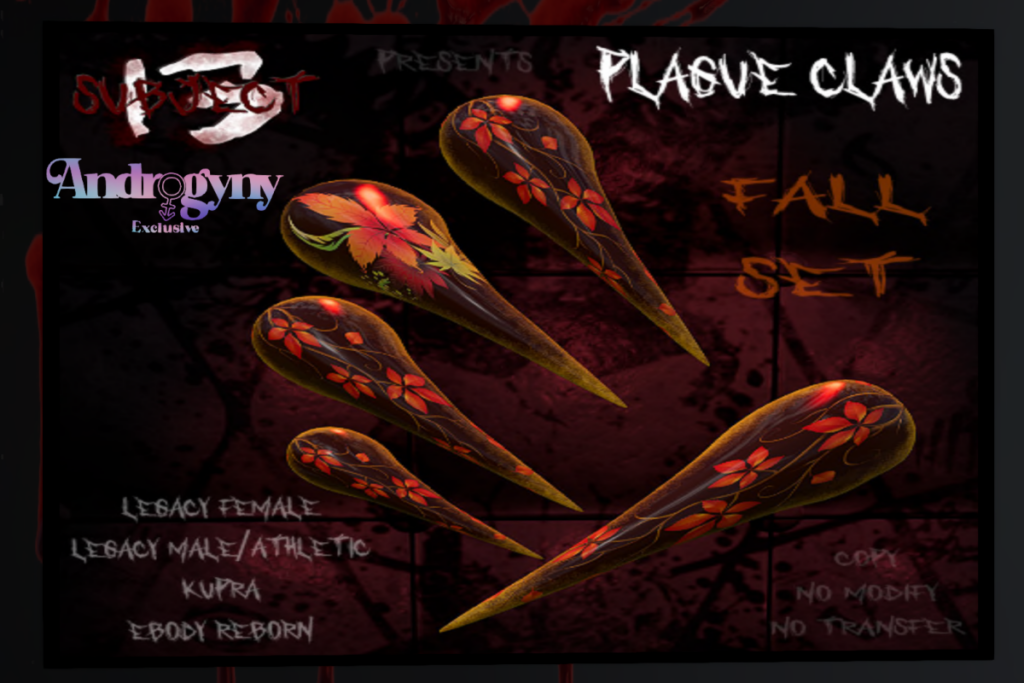 Fall Nails Set - Inithium/Legacy F+M/Reborn/+mods, L$275
