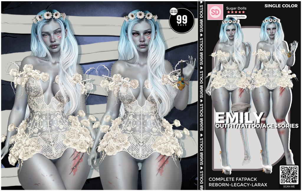 Emily Outfit, Tattoos, &amp; Accessories - Legacy/MaitreyaX/Reborn	&lt;a href=&quot;http://maps.secondlife.com/secondlife/Woodland%20Realm/190/186/23&quot; target=&quot;_blank&quot;&gt;Teleport&lt;/a&gt;
