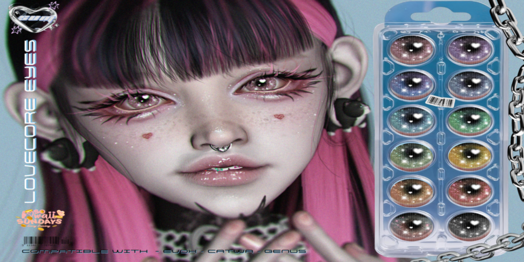 Lovecore Eyes - Catwa/EvoX/Genus	&lt;a href=&quot;http://maps.secondlife.com/secondlife/Dream%20Garden/102/85/1251&quot; target=&quot;_blank&quot;&gt;Teleport&lt;/a&gt;