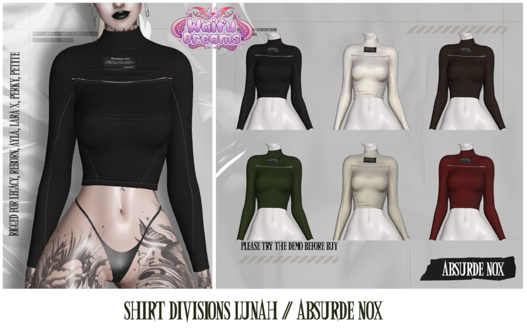 Shirt Divisions Lunah - Ayla/Legacy/MaitreyaX/Reborn/+mods