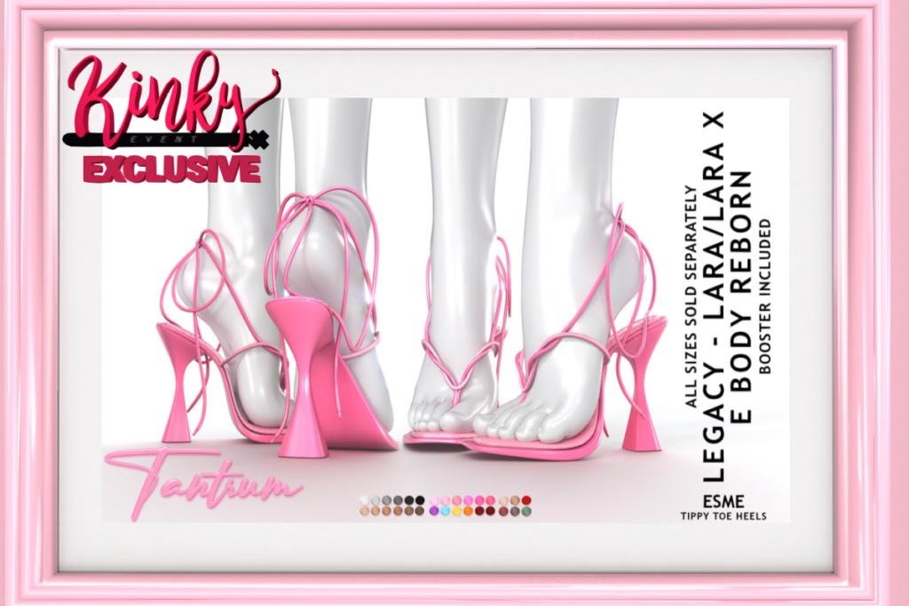 Esme Tippy Toe Heels - Legacy/Maitreya/Reborn/+mods, L$588 each/L$1200 FP