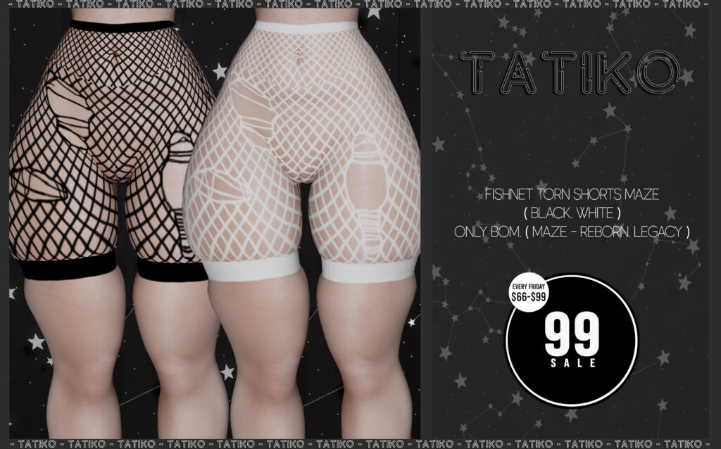 Fishnet Torn Shorts Maze - BOM	&lt;a href=&quot;http://maps.secondlife.com/secondlife/Zelopian/164/117/1739&quot; target=&quot;_blank&quot;&gt;Teleport&lt;/a&gt;