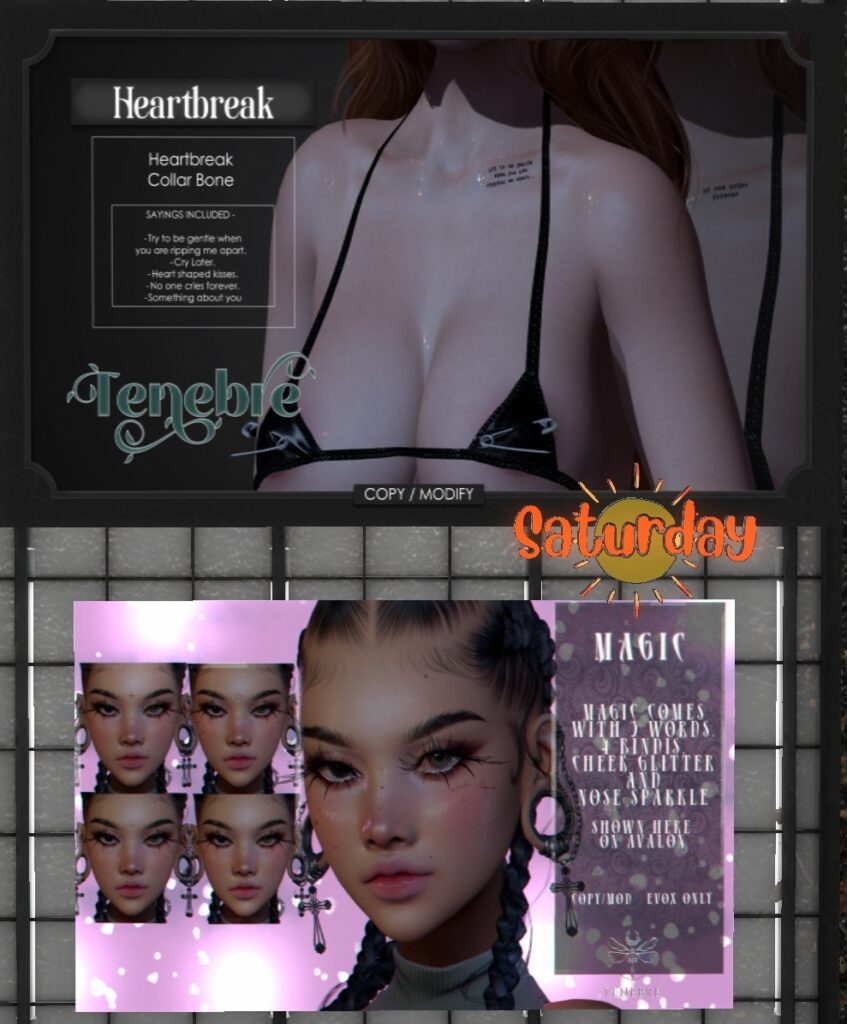 Heartbreak Collar Bone Tattoo - BOM | Magic Face Makeup - EvoX	&lt;a href=&quot;http://maps.secondlife.com/secondlife/Nocturnal%20Collective/175/108/30&quot; target=&quot;_blank&quot;&gt;Teleport&lt;/a&gt;