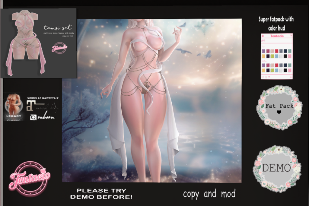 Tamsi Set - Legacy/Maitreya/Reborn/+mods, L$315 each/L$1299 FP