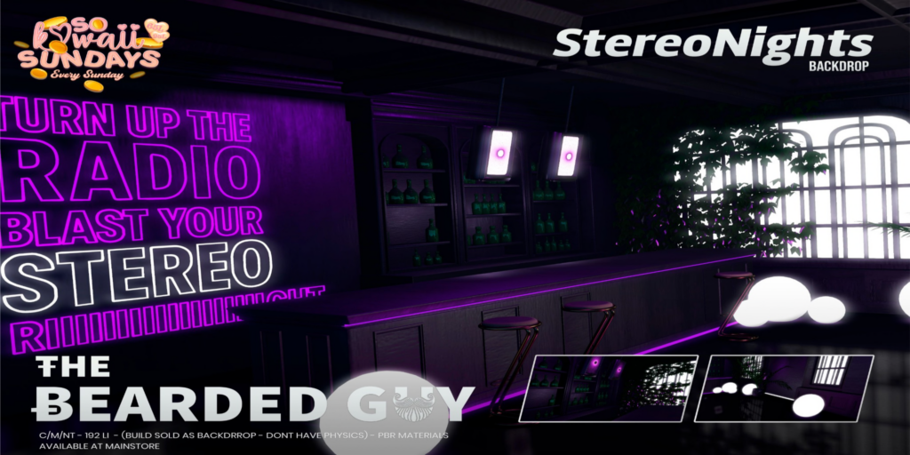 Stereo Nights Backdrop	&lt;a href=&quot;http://maps.secondlife.com/secondlife/Moonwall/169/121/32&quot; target=&quot;_blank&quot;&gt;Teleport&lt;/a&gt;