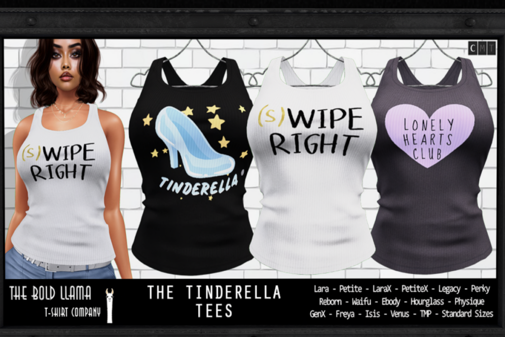 The Tinderella Tees - See Ad For Fits, L$150