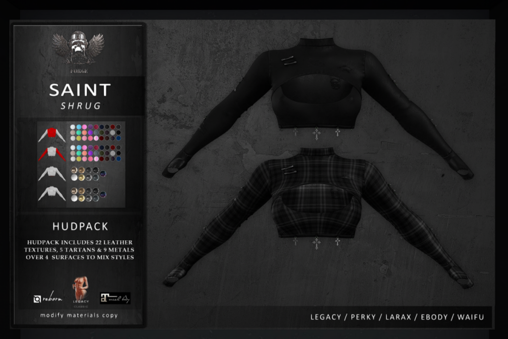 Saint Shrug - Legacy/MaitreyaX/Reborn/+mods, L$275 each/L$1400 FP