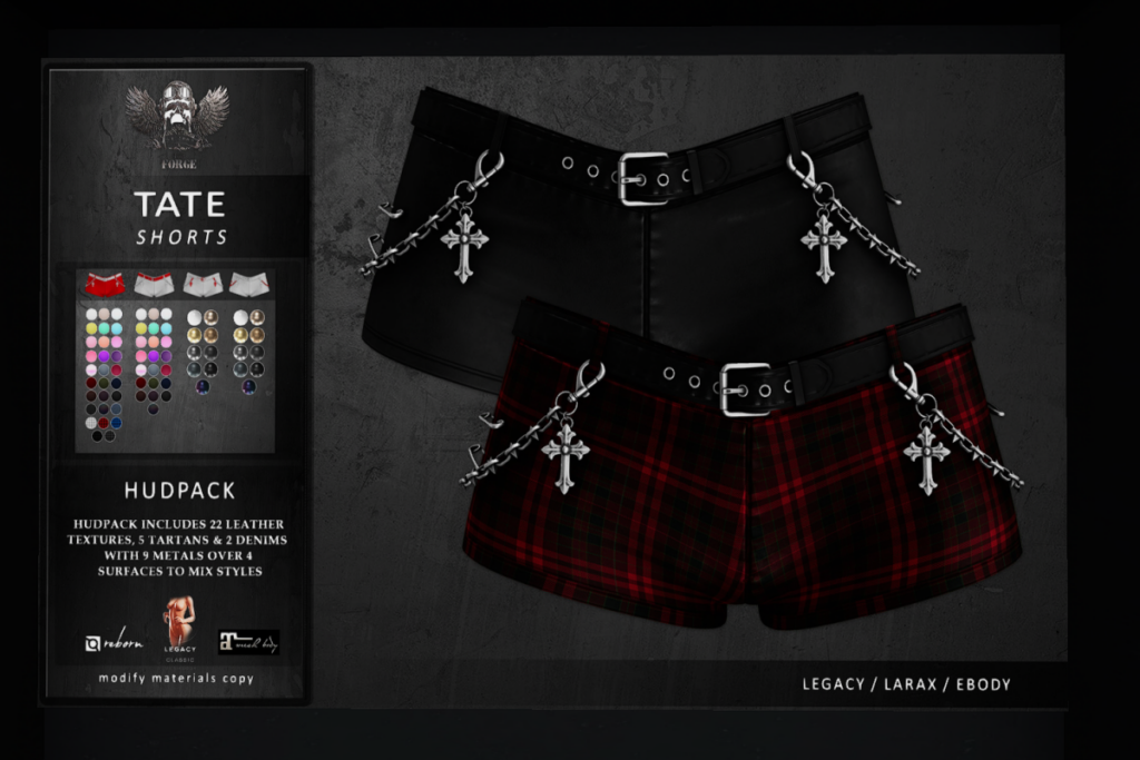 Tate Shorts - Legacy/MaitreyaX/Reborn, L$1299
