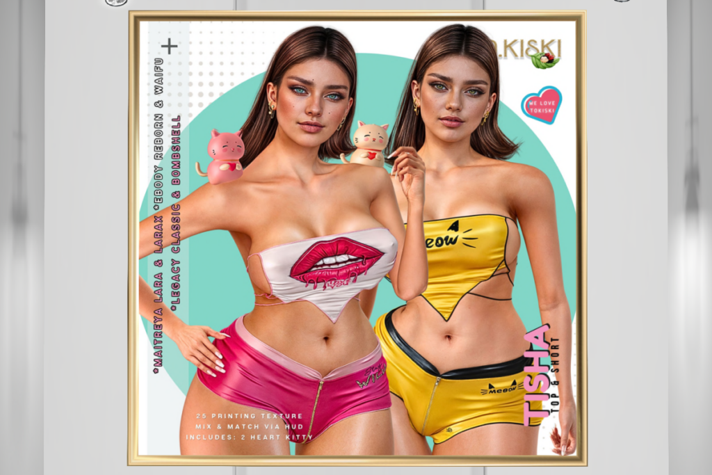 Tisha Outfit - Legacy/Maitreya/Reborn/+mods, L$95 each