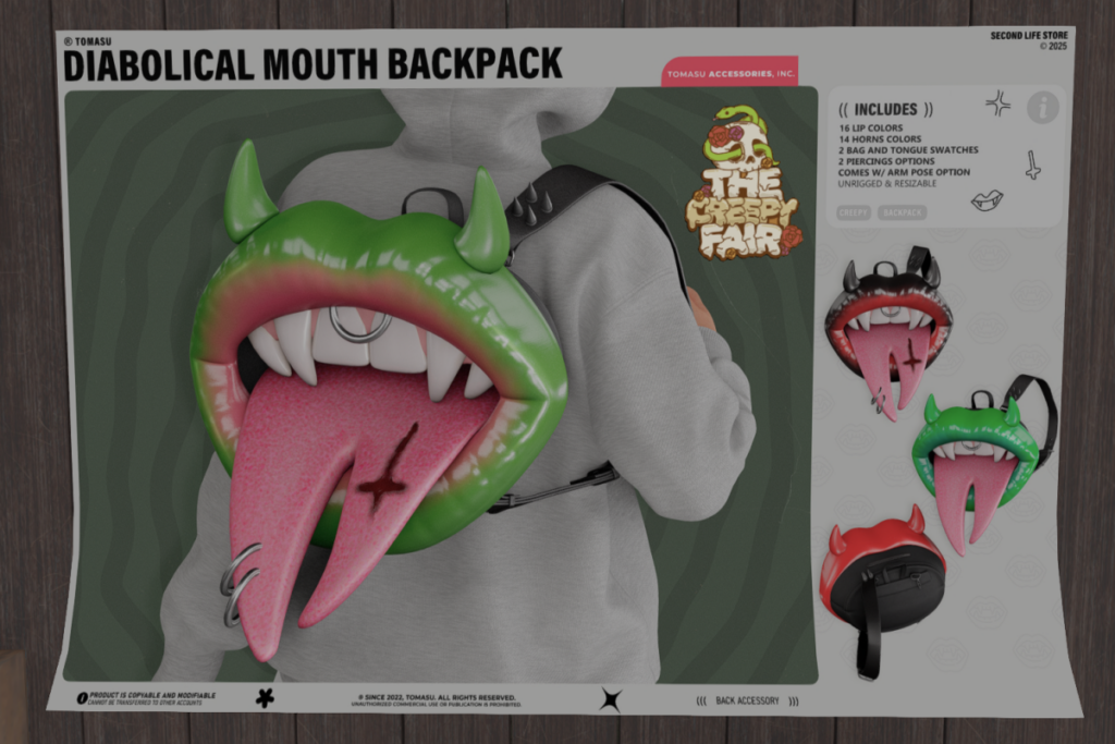 Diabotical Mouth Backpack, L$415