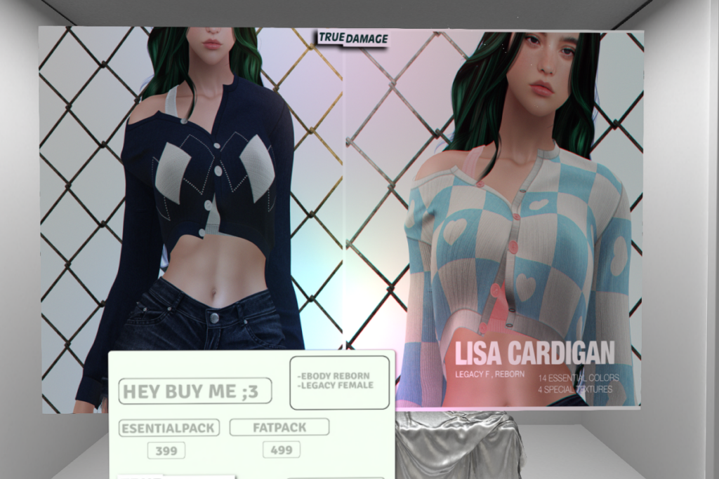 Lisa Cardigan - Legacy/Reborn, L$399-L$499 each FP