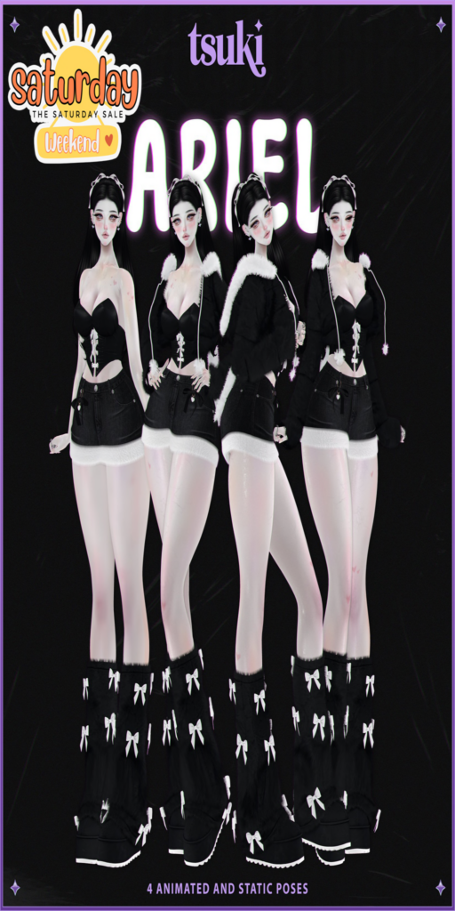 Ariel Poses	&lt;a href=&quot;http://maps.secondlife.com/secondlife/Dark%20Desires/207/202/26&quot; target=&quot;_blank&quot;&gt;Teleport&lt;/a&gt;