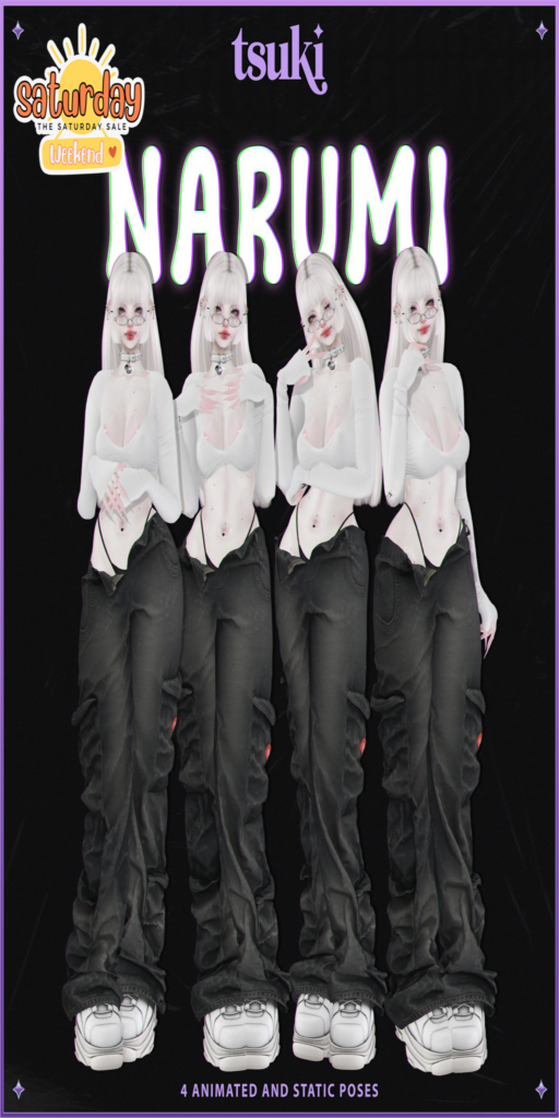 Narumi Poses	&lt;a href=&quot;http://maps.secondlife.com/secondlife/Dark%20Desires/235/190/25&quot; target=&quot;_blank&quot;&gt;Teleport&lt;/a&gt;